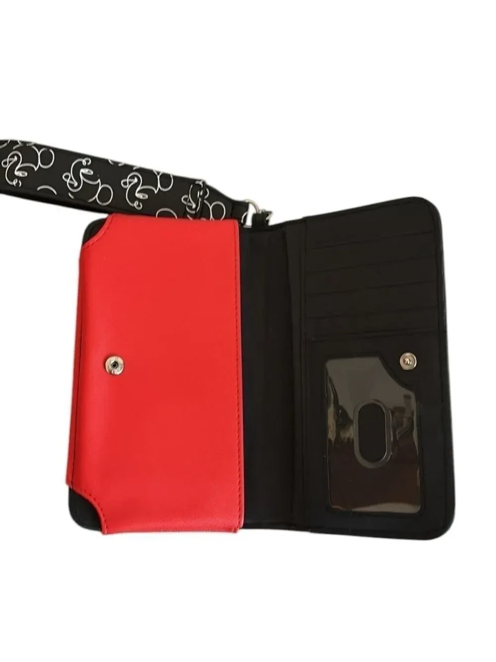 Mickey Mouse Wristlet Wallet Bioworld Tech Pocket Black & White